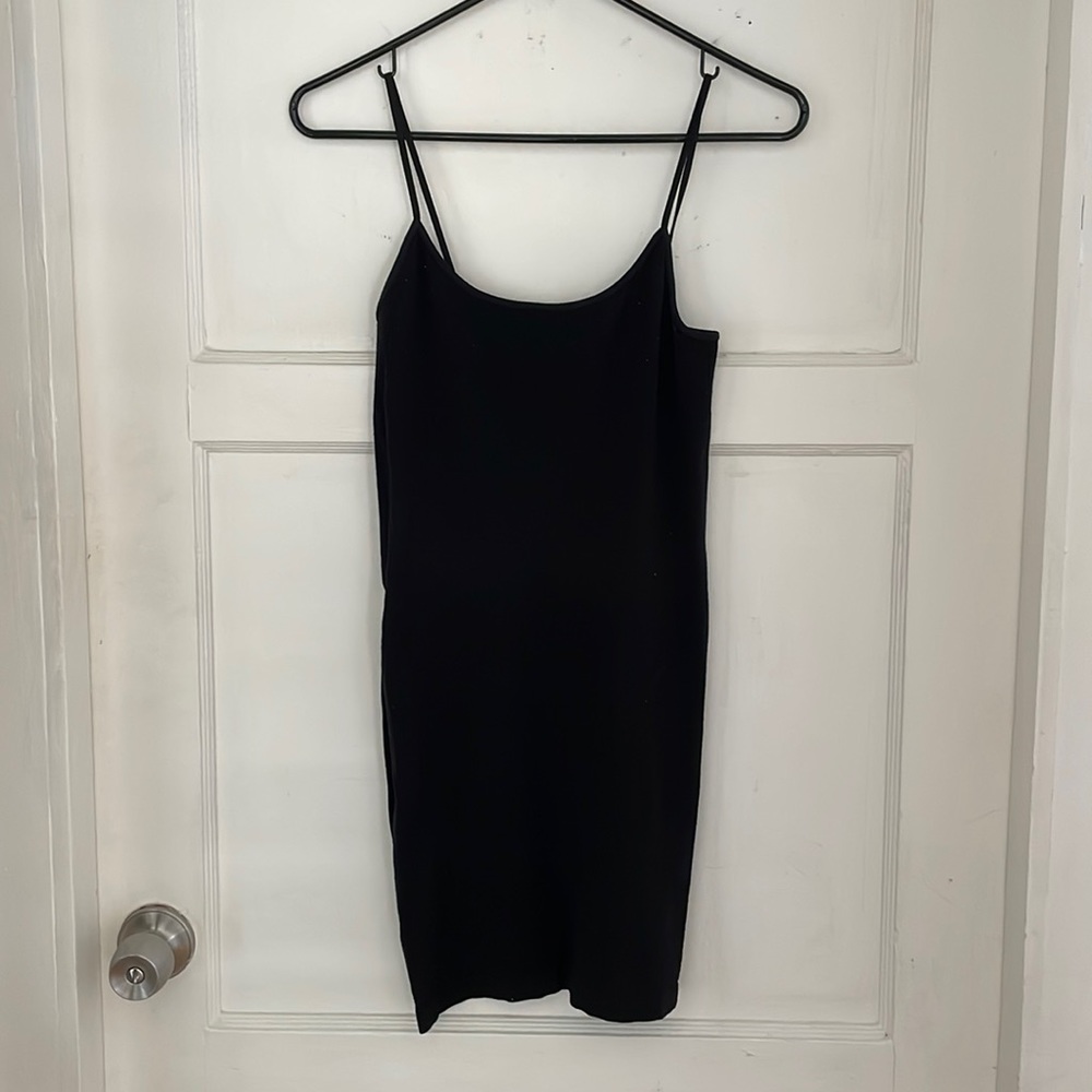 Black right fitting Slip dress
